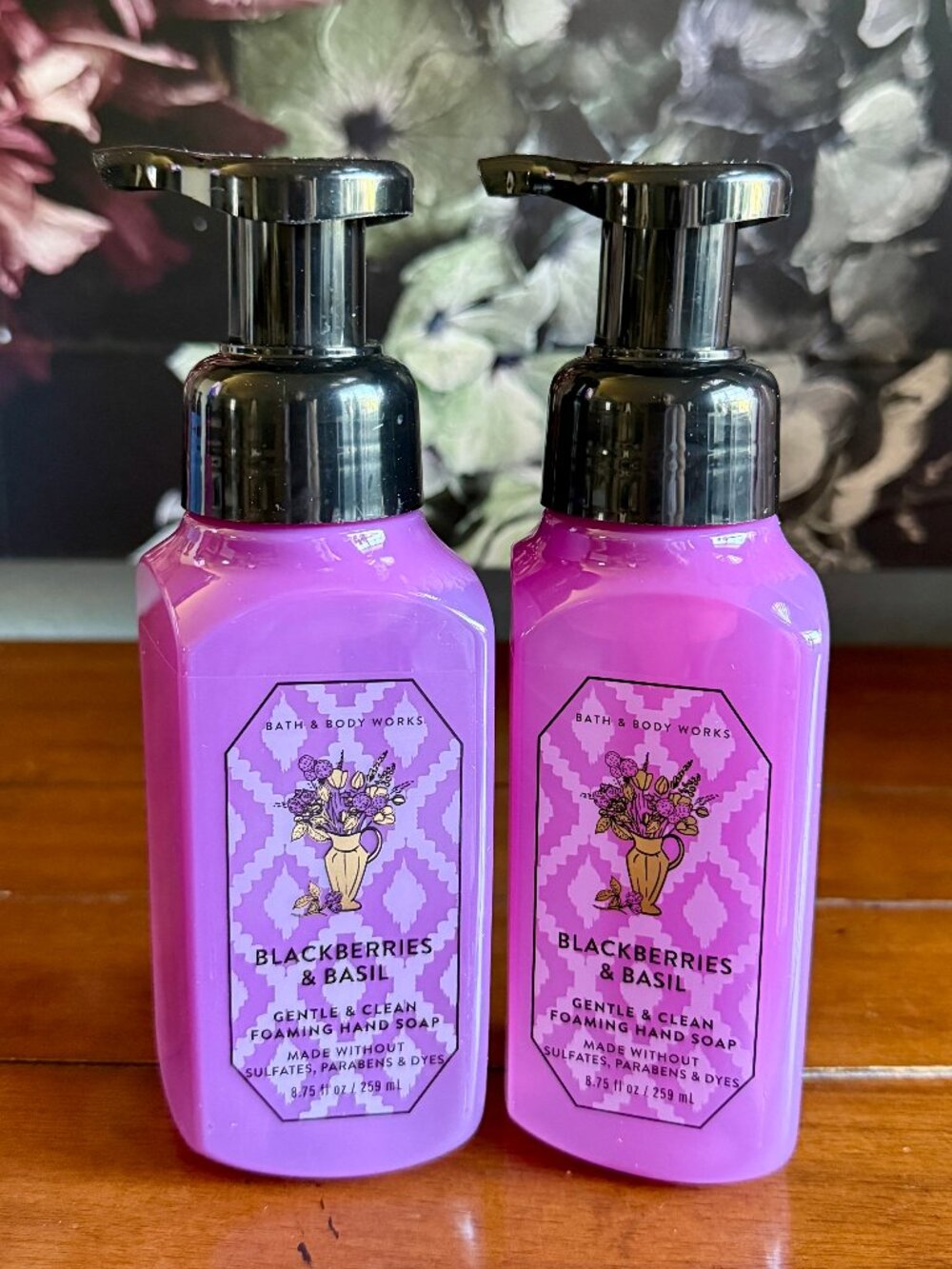 NEW 2-Pc BLACKBERRIES & BASIL Foaming Hand Soap Bath & Body Works